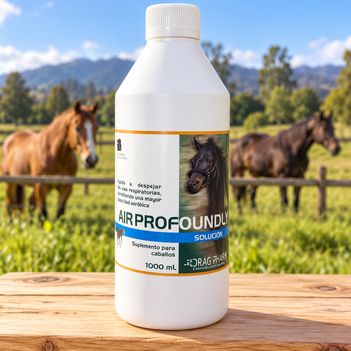 Air Profoundly 1 L, suplemento respiratorio para caballos