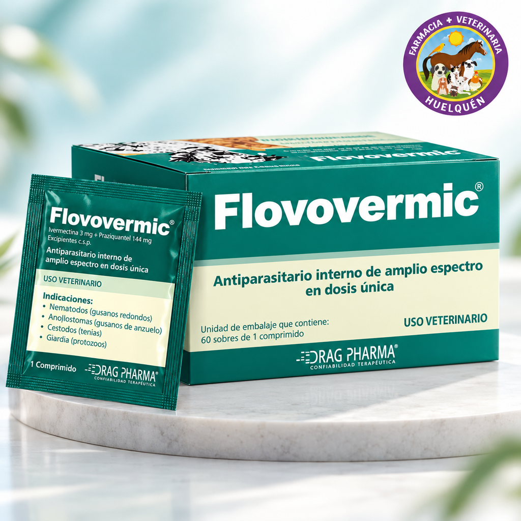 Flovovermic antiparasitario interno, presentación de 60 sobres