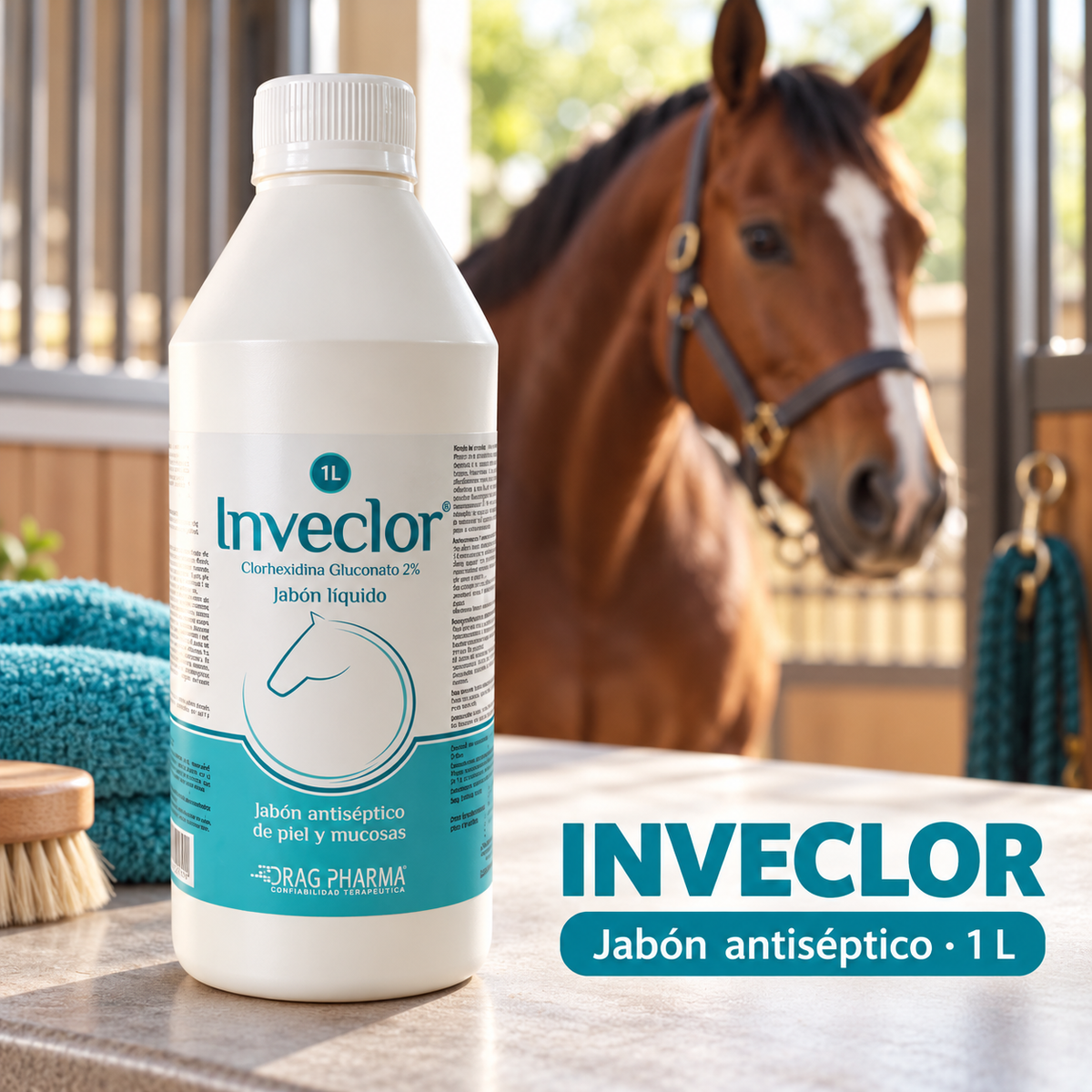 Inveclor jabón líquido 2% de Drag Pharma, envase de 1 L
