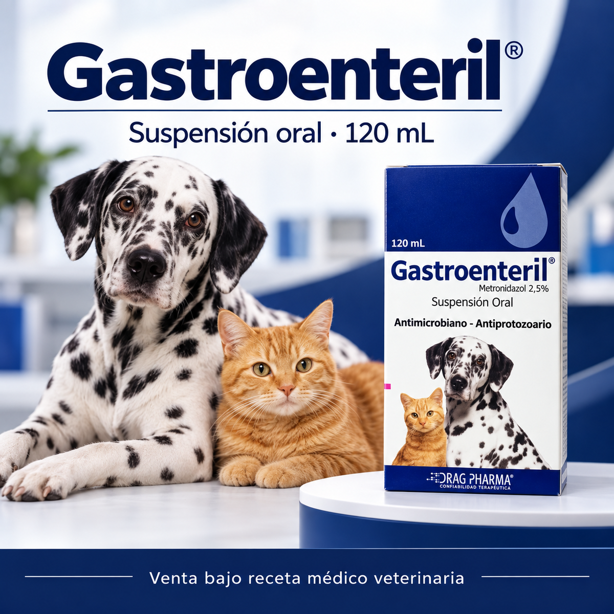 Gastroenteril 2,5% de Drag Pharma, suspensión oral de 120 mL (imagen adicional del producto)