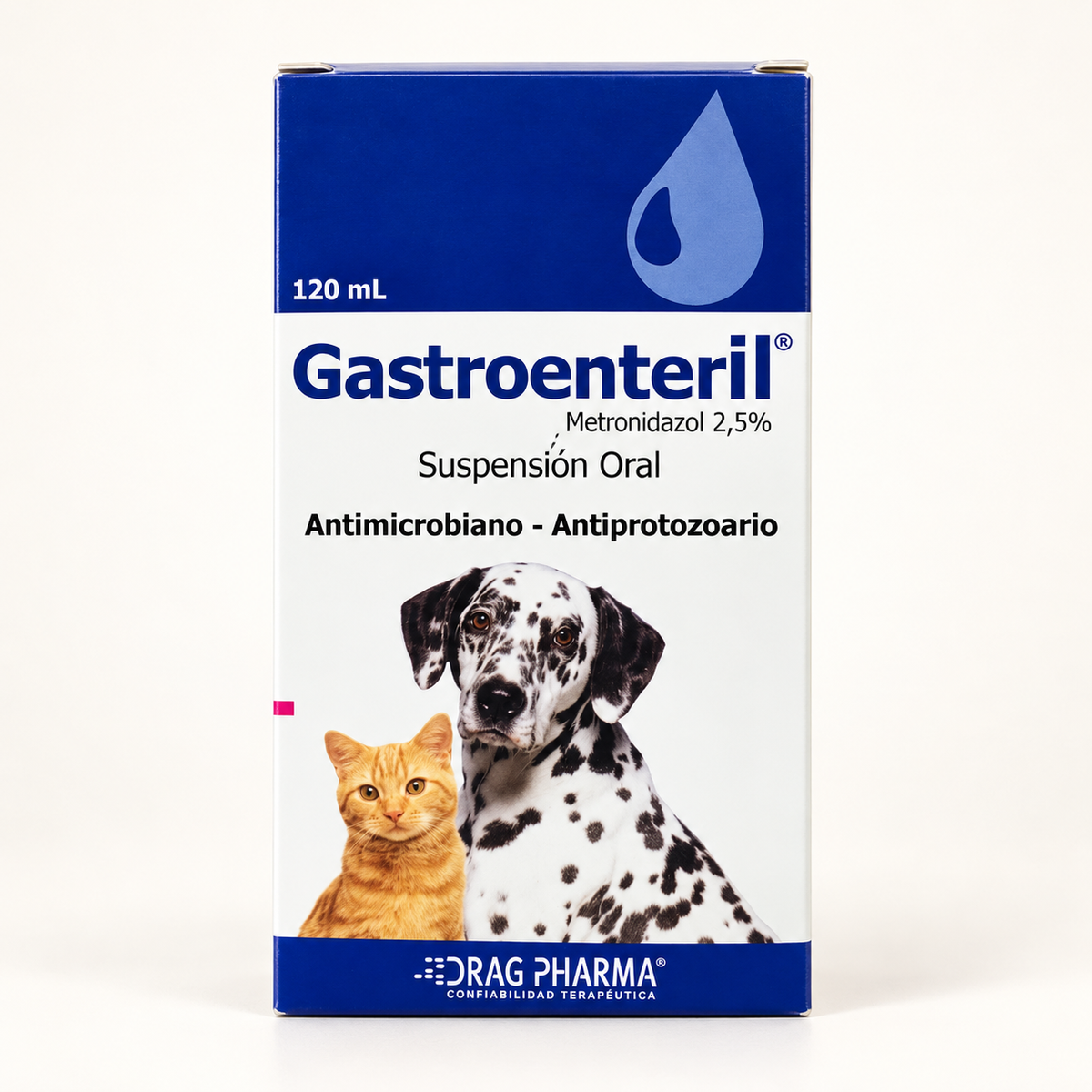Gastroenteril 2,5% de Drag Pharma, suspensión oral de 120 mL