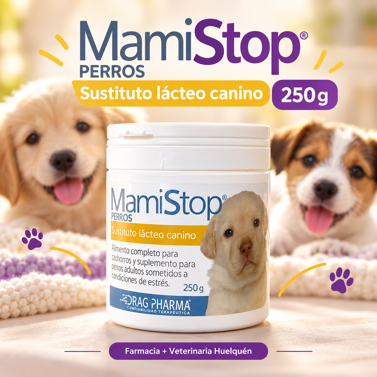 MamiStop Perros 250 g, sustituto lácteo canino