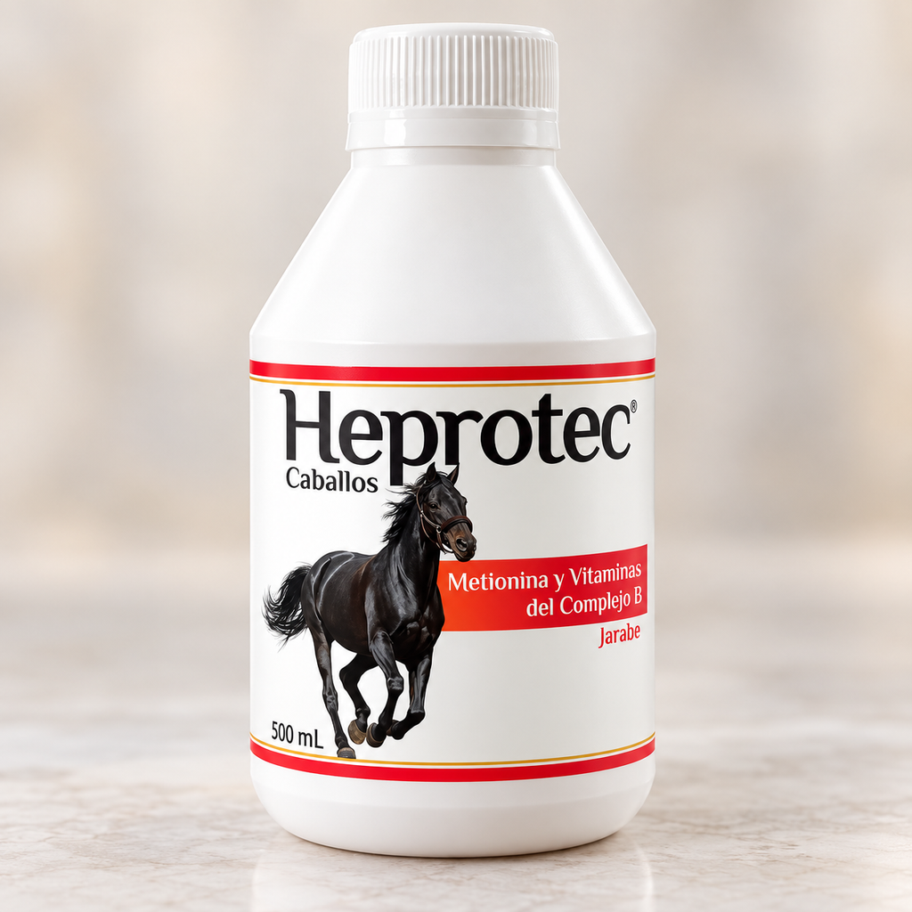 Heprotec Caballos 500 mL, metionina y vitaminas del complejo B